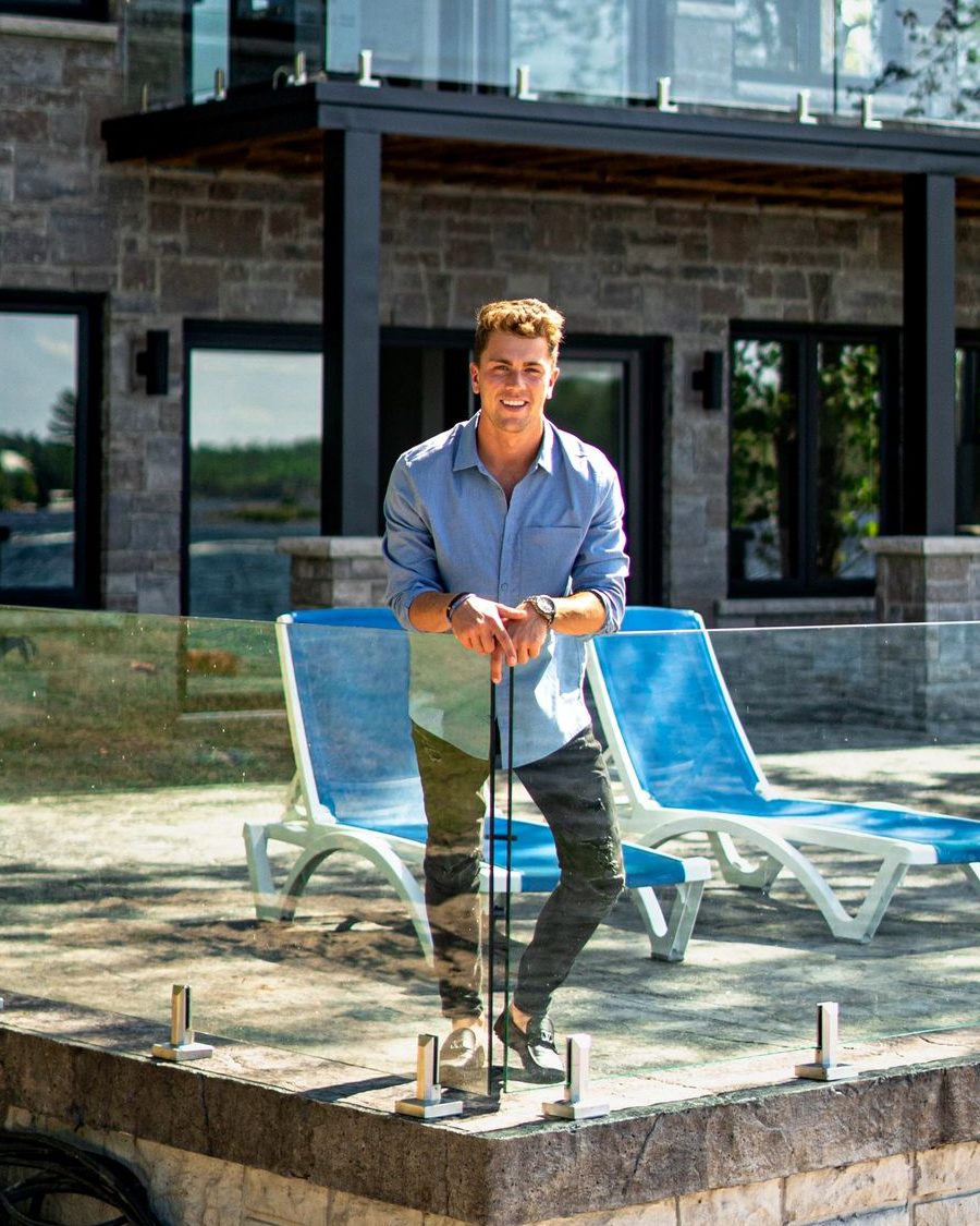 Caleb Nicholson at the Stoney Lake build