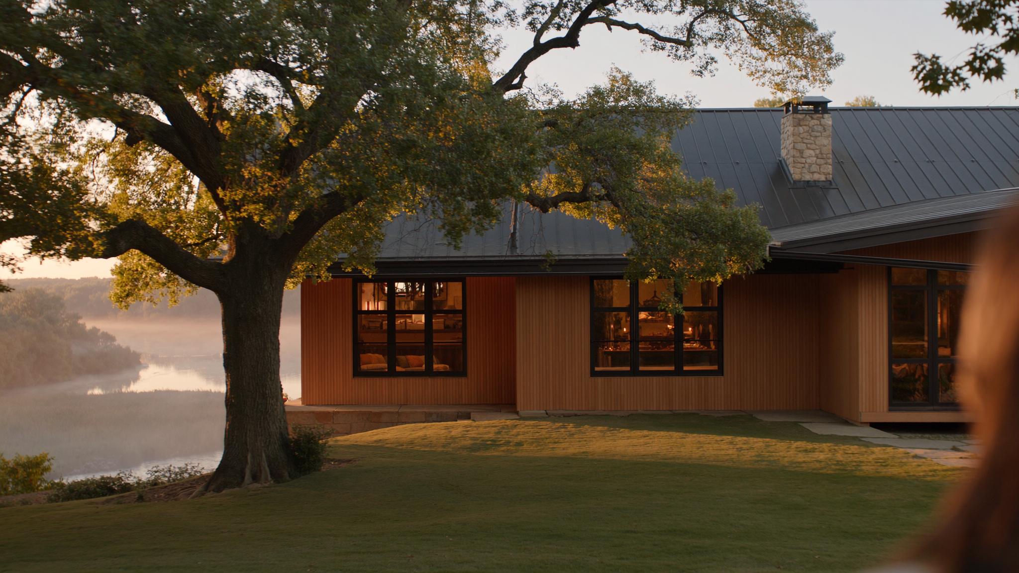 The Crowe — modern farmhouse on a rise above the Crowe River